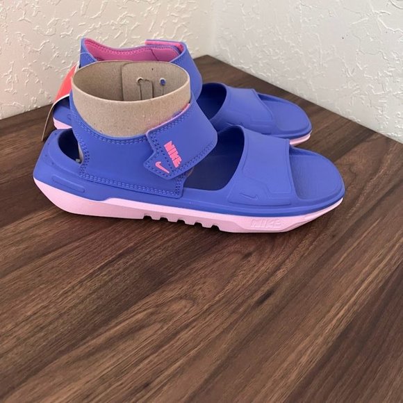 NWB NWT Nike Playscape (GS) Big Kids' Sandals Sapphire-Sunset Pulse - Picture 3 of 11
